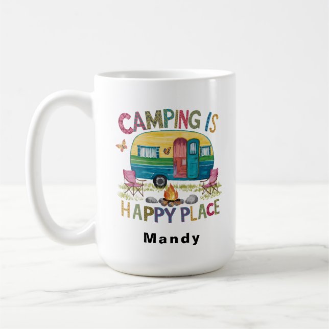 Mug Camionnette personnalisable "Le camping est un end (Gauche)