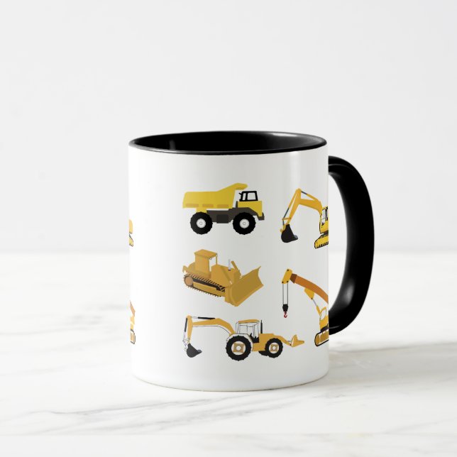Mug Camions de construction (Devant droit)