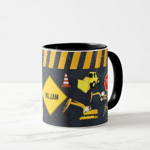 Mug Camions de construction Machines lourdes Nom du ga