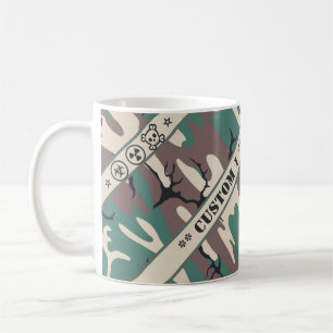 Mug Camo avec le texte fait sur commande