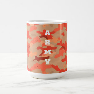 Mug Camo de bois orange
