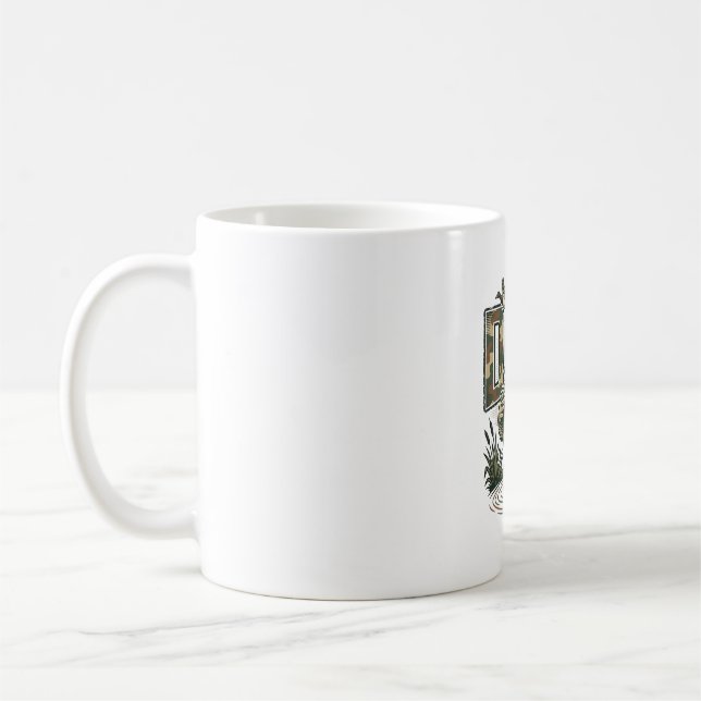 Mug Camo Duck Papa Design de T-Shirt avec Gravure Vint (Gauche)
