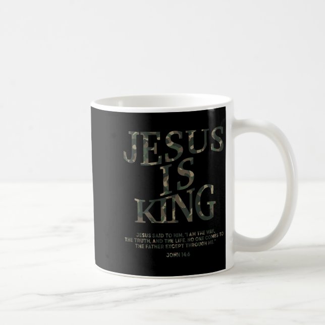 Mug Camo Jésus Est Chemise Roi Jeunes Chrétiens Hommes (Droite)