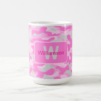 Mug Camo rose avec personnalisation