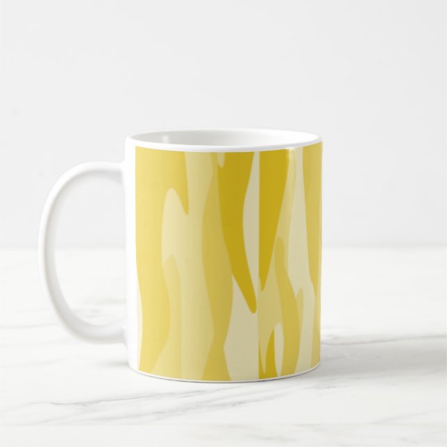 Mug Camouflage Abstrait de ton jaune (Gauche)