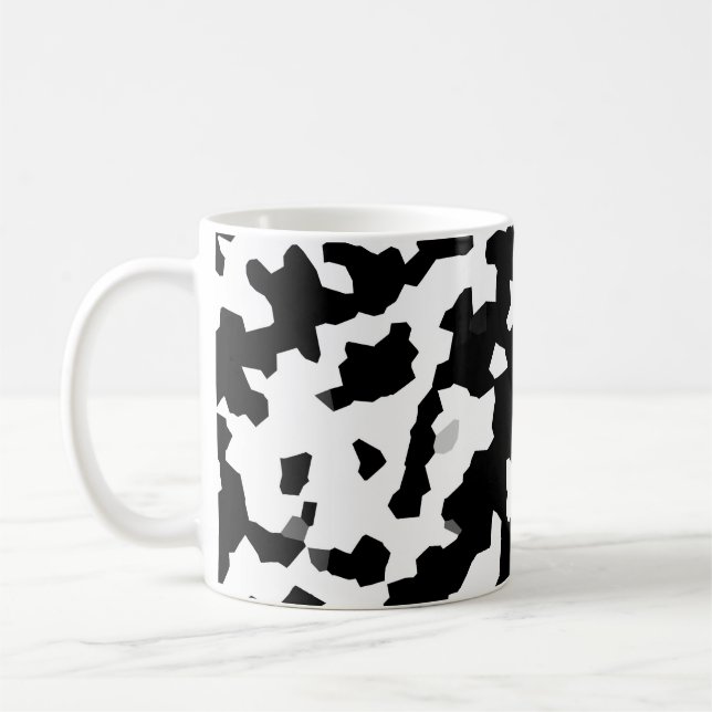 Mug Camouflage Abstrait Noir Et Blanc Télécharger Et (Gauche)