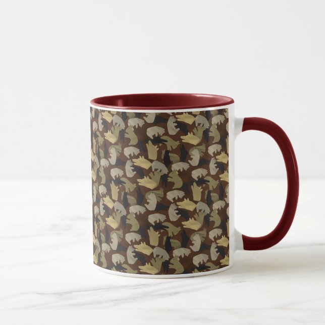 Mug Camouflage animal Silhouette Brown (Droite)