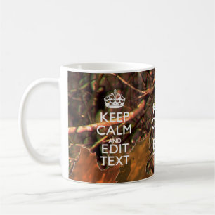 Mug Camouflage Automne Saison Restez Calme Votre Texte