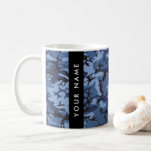 Mug Camouflage bleu marine Votre nom Personnalisez