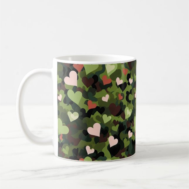Mug Camouflage du coeur vert (Gauche)