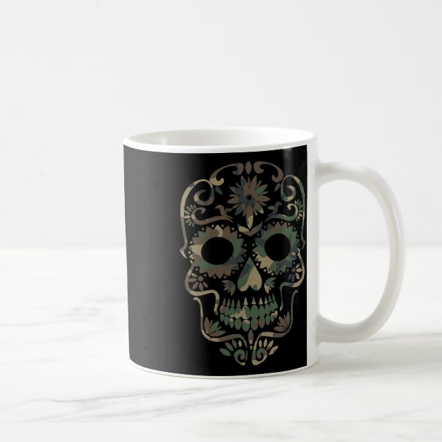 Mug Camouflage militaire Camo Dia De Los Muertos Sucre (Droite)