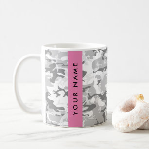 Mug Camouflage neige hivernale grise Personnalisez vot