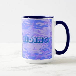 Mug Camouflage Pastel Blue Motif Abstrait