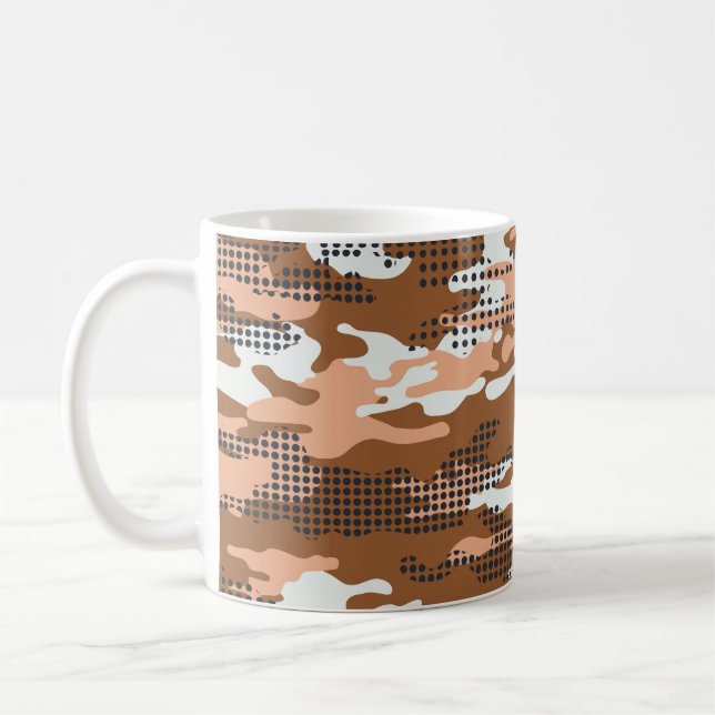 Mug Camouflage Polka Dot : Abstrait sans fil. (Gauche)
