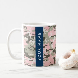Mug Camouflage Rose et Vert Personnalisez votre nom