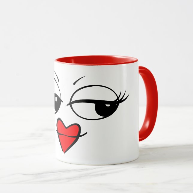 Mug Camouflage rouge lovergirl (Devant droit)