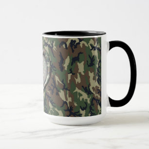 Mug Camouflage Woodland Forest Heart sur Camo