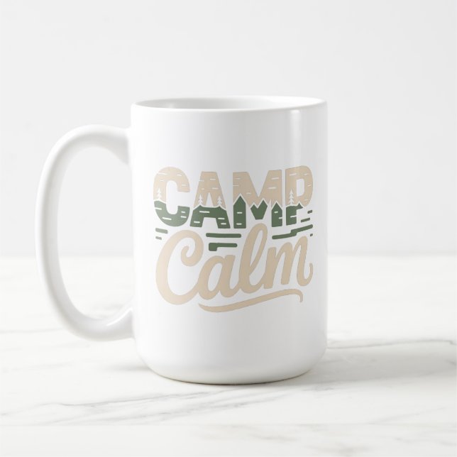 Mug CAMP CALME – Typographie minimale de la nature en  (Gauche)
