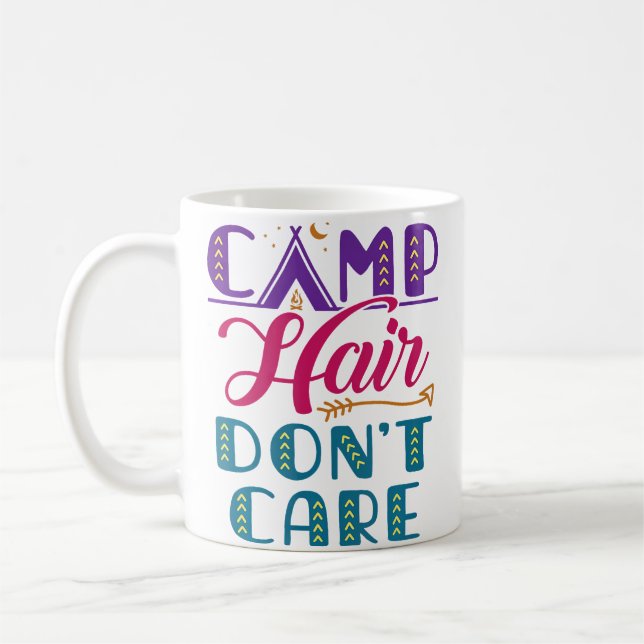 Mug Camp Cheveux N'En Ai Pas Cure Colonie De Vacances  (Gauche)