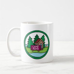 Mug Camp de jeunes d'été île cabine avec panneau perso