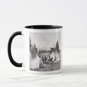 Mug Camp de Teepee de Natif américain, Montana, c.190