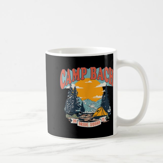 Mug Camp Mariée Équipe 2025 Rétro Camping Enterrement  (Droite)