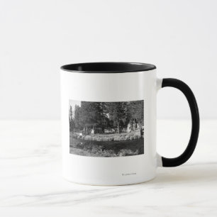 Mug Camp Sherman, vue de l'Orégon des cabines de