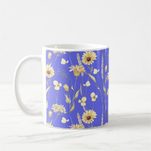 Mug Campagne de prairie imprimé bleu