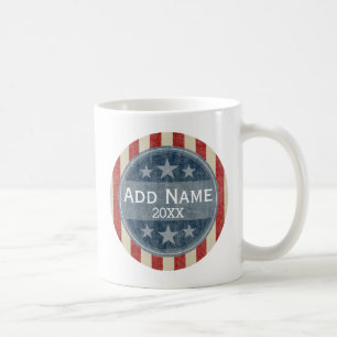 Mug Campagne politique - stars et rayures vintages