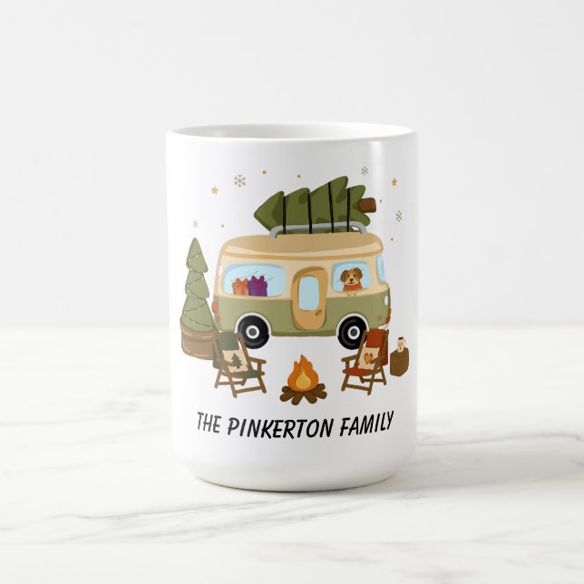 Mug Camper de Noël personnalisé et cosy (Centre)
