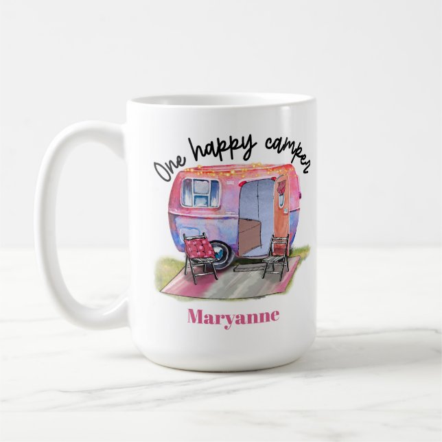 Mug Camper Vintage Pink Camper (Gauche)