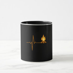 Mug Campfire Heartbeat Camping