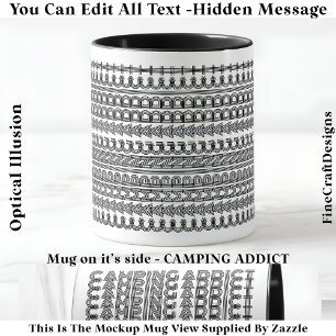 Mug Camping Addict Message Caché Drôle Nouveauté 111B