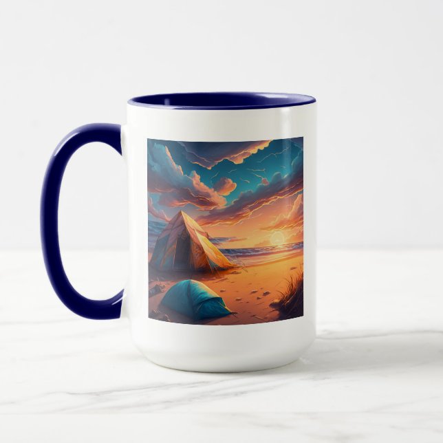 Mug Camping au lever du soleil (Gauche)