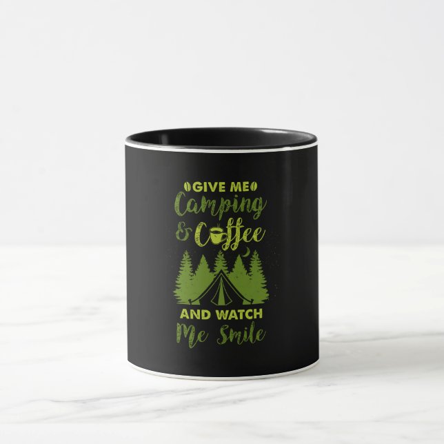 Mug Camping Camper Cadeau de café (Centre)