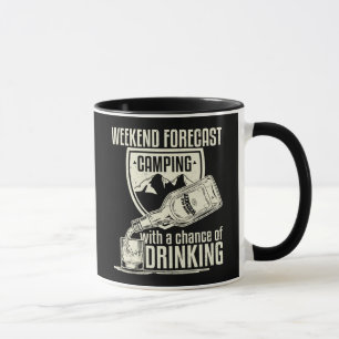 Mug Camping de prévision de week-end avec une
