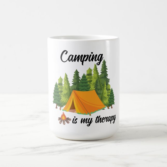 Mug Camping est ma thérapie mignonne (Centre)