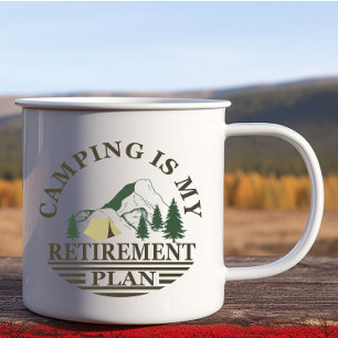 Mug camping est mon plan de retraite drôle camper