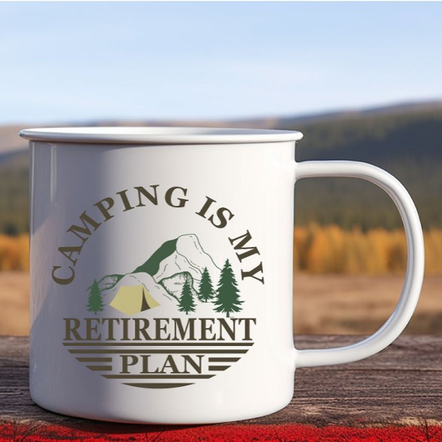Mug camping est mon plan de retraite drôle camper (Créateur téléchargé)