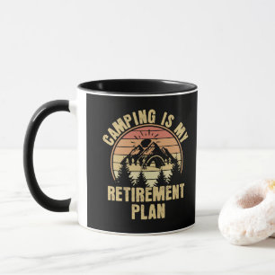 Mug Camping est mon plan de retraite Drôle camping Ca
