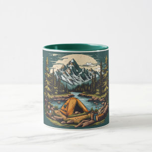 Mug Camping In the Mountains Ajouter Nom et texte Cade