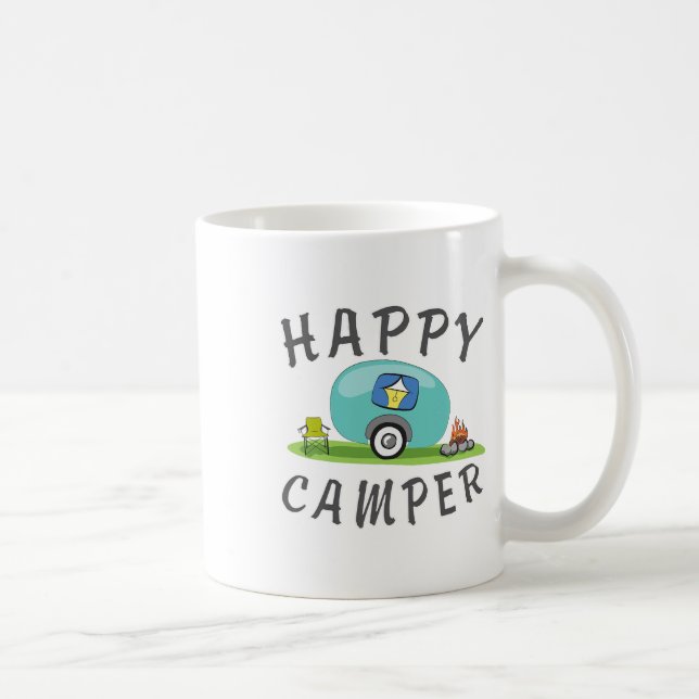Mug Camping - Tee Camper Remorque de Camping heureux  (Droite)