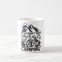 Camping Thérapie Funny Camper Citation Typographie
