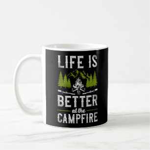 Mug Camping Vie Meilleure Par Le Feu De Campagne
