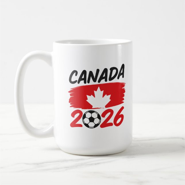 Mug Canada 2026 Conception pour les fans de football a (Gauche)