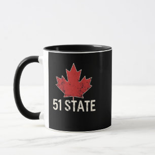 Mug Canada 51e État Trump Drapeau américain et canadie