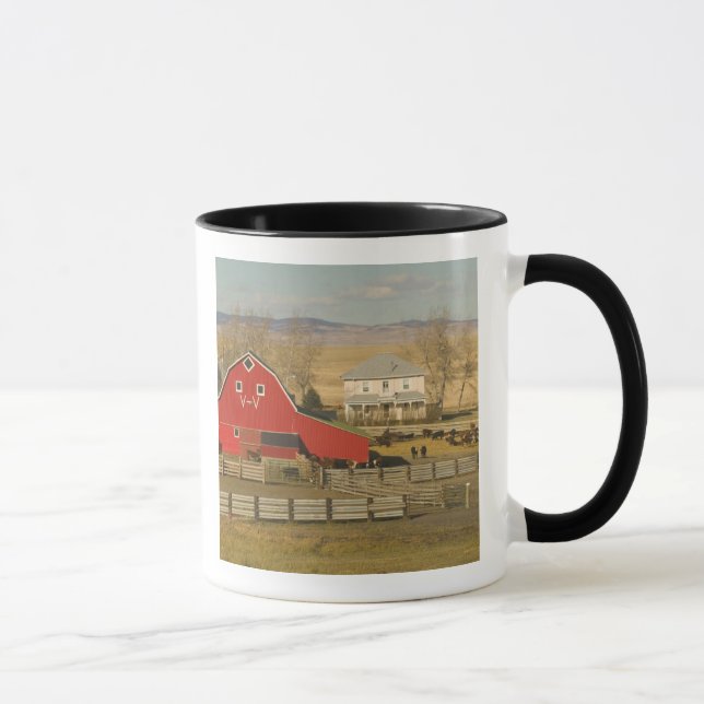 Mug Canada, Alberta, Pincher Creek : grange rouge et r (Droite)