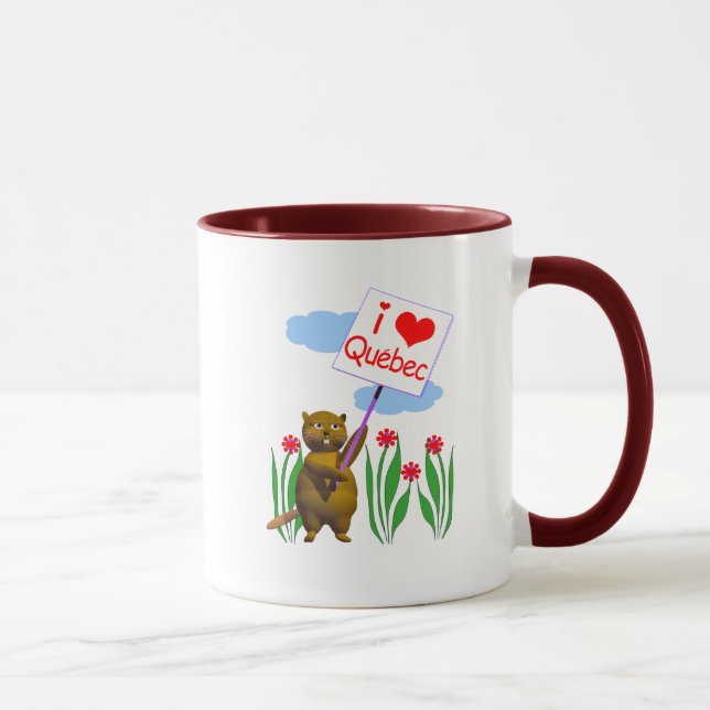Mug Canada Beaver Loves Québec (Droite)