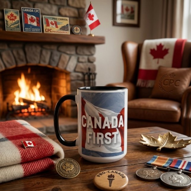 Mug Canada d'abord. Message du Parti conservateur Cana (Créateur téléchargé)