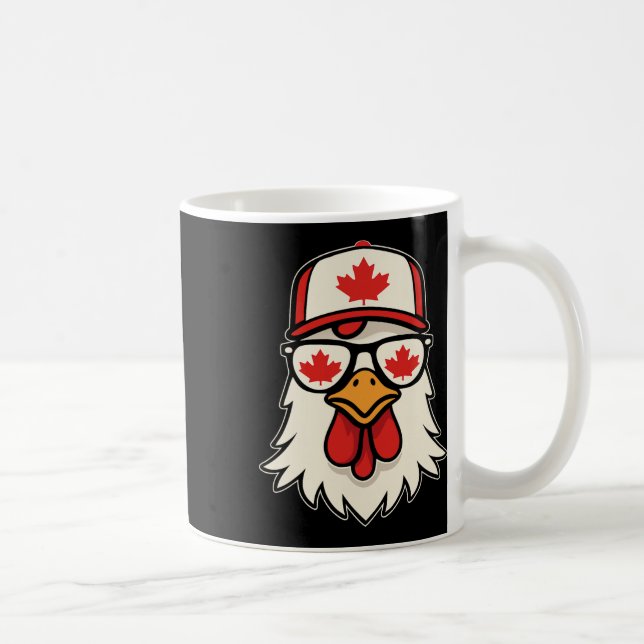 Mug Canada Day Canadian Flag Maple Leaf Chicken Sungle (Droite)